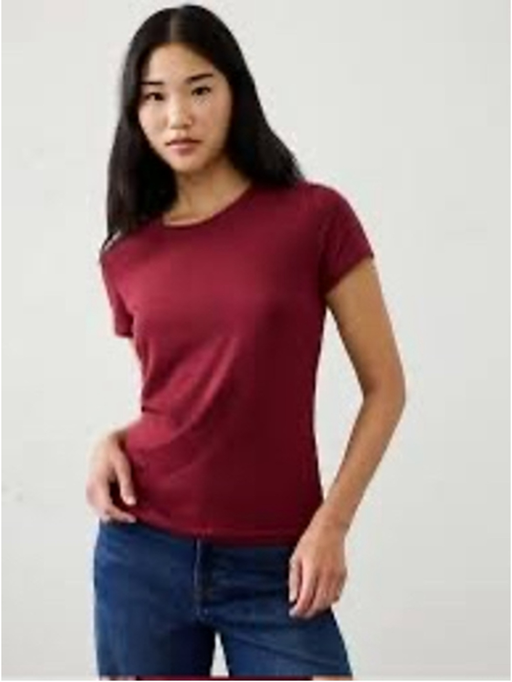 Women's Banana Republic Burgundy Short Sleeve Tee Size XL